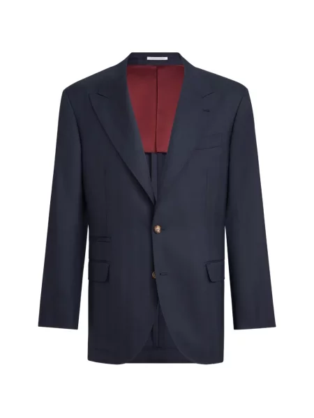 Sacou Brunello Cucinelli de lână albastru
