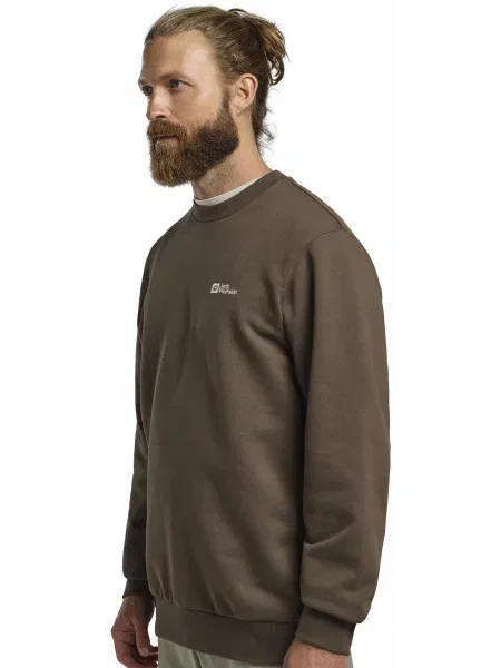 Світшот Jack Wolfskin Essential crewneck m коричневий