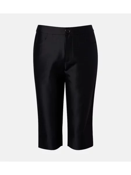 Pantaloni scurți Shushu/tong din satin negru