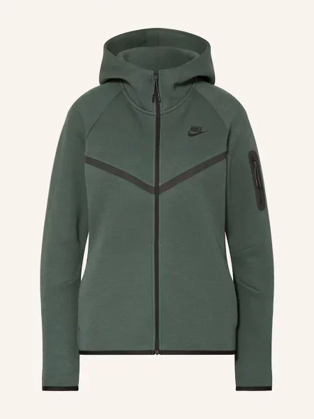 Nike Mikinová Bunda Sportswear tmavě zelená