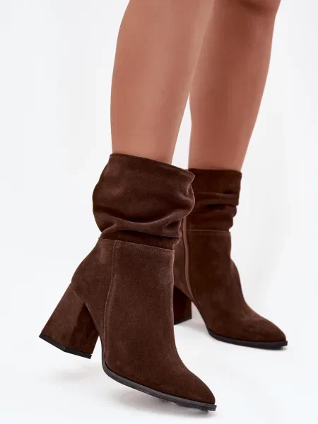 Botine Zazoo din piele maro