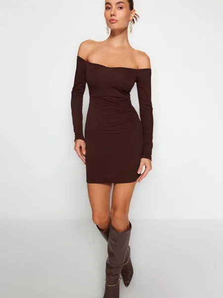 Rochie mini Trendyol maro