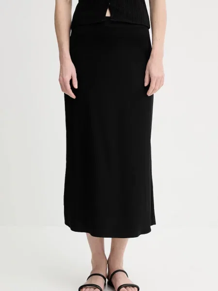 Marc O'Polo fustă midi drept negru