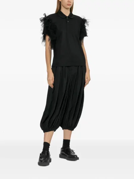 Polo Noir Kei Ninomiya με βολάν μαύρο
