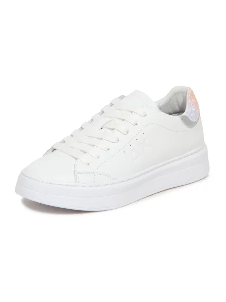 Sneakersy Sun68 skórzane białe