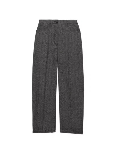 Pantaloni Prada de lână gri