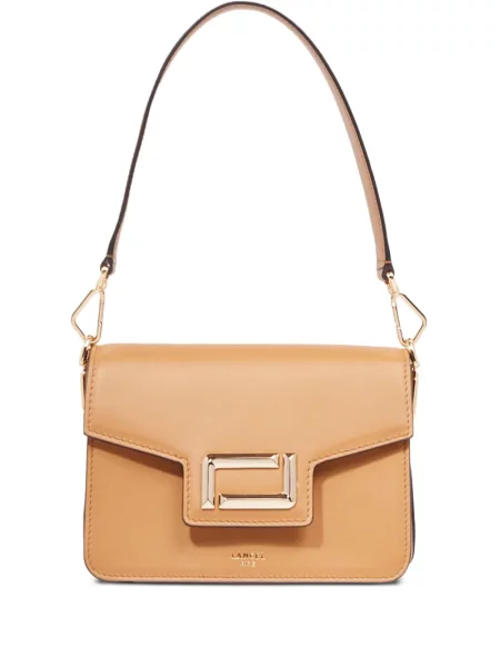 Kožna kožna torba Lancel smeđa