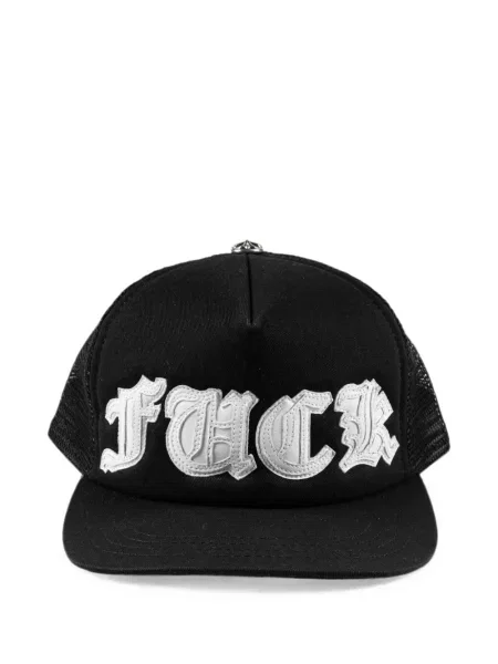 Căciulă Chrome Hearts cu motiv cu inimi negru