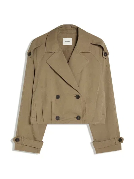 Bershka Palton de primăvară-toamnă taupe gri