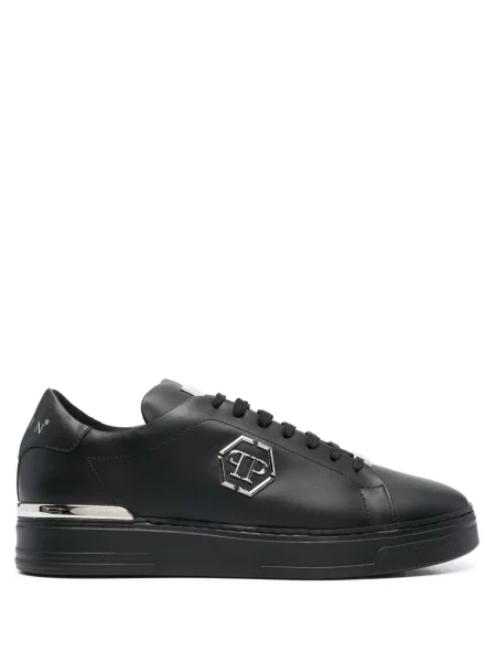 Sneakerși Philipp Plein din piele negru