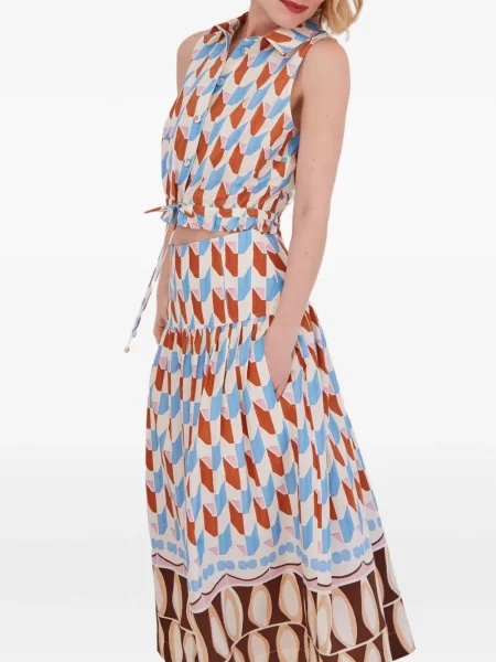Top Cara Cara cu imagine cu imprimeu geometric