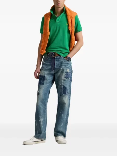 Pletene sportske kratke hlače Polo Ralph Lauren s printom bijela