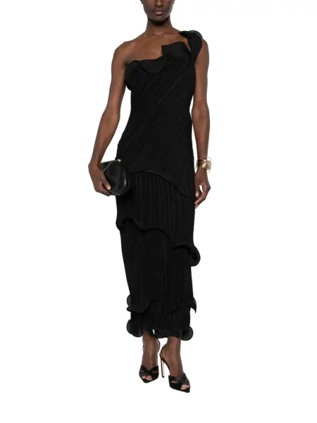 Rochie midi Cult Gaia cu un umăr gol negru