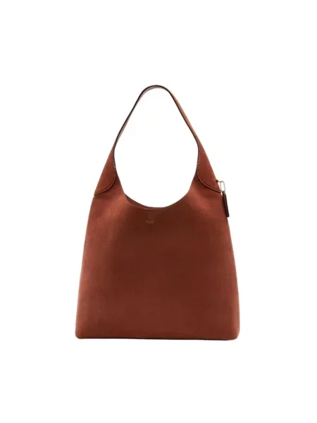 Coach torebka shopper zamszowa Suade Brooklyn Shoulder Bag 39 brązowa