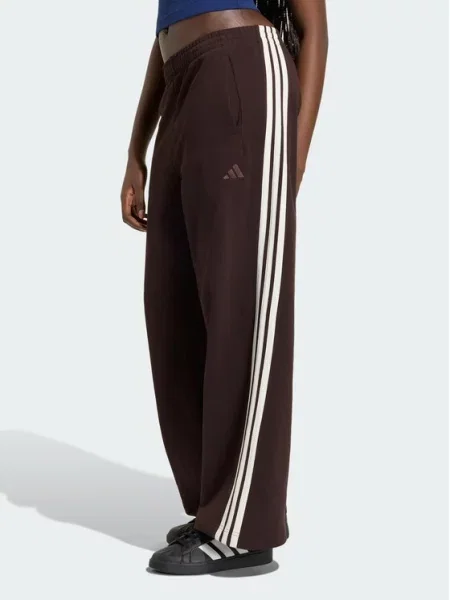 ADIDAS SPORTSWEAR Sportske hlače čokolada / bijela smeđa