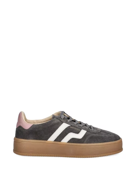 Sneakerși Gant din piele de căprioară cu platformă gri