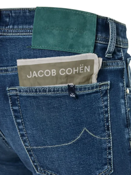 Blugi Jacob Cohen Academy cu 5 buzunare albastru