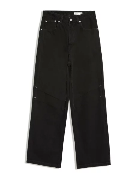 Bershka Jeans denim / argintiu negru