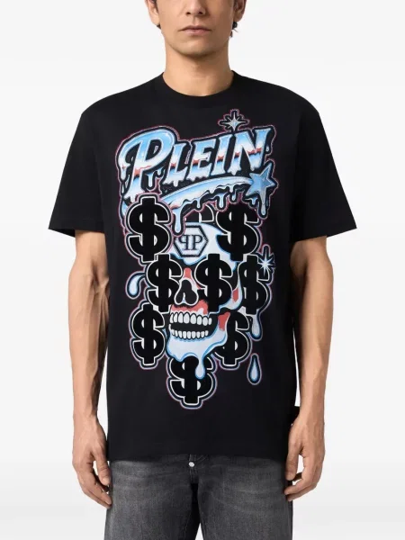 Tricou Philipp Plein cu imagine negru