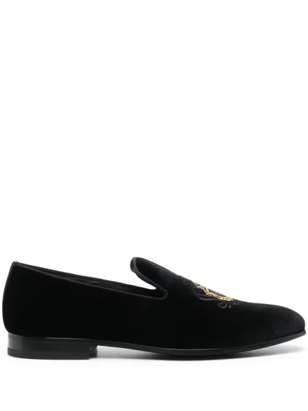 Pantofi loafer Billionaire de catifea negru