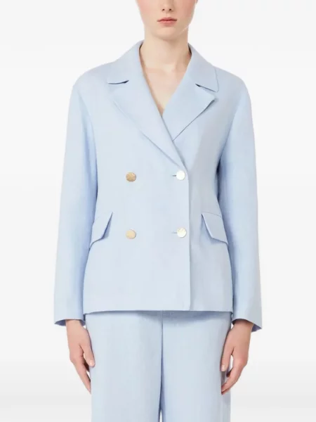 Sacou 's Max Mara cu două rânduri de nasturi albastru