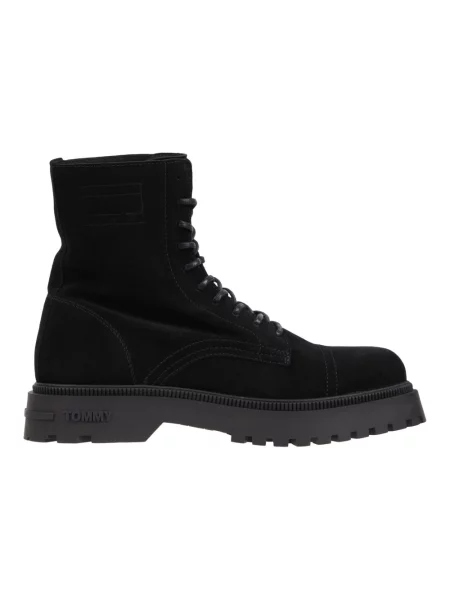 Botki Tommy Jeans zamszowe czarne
