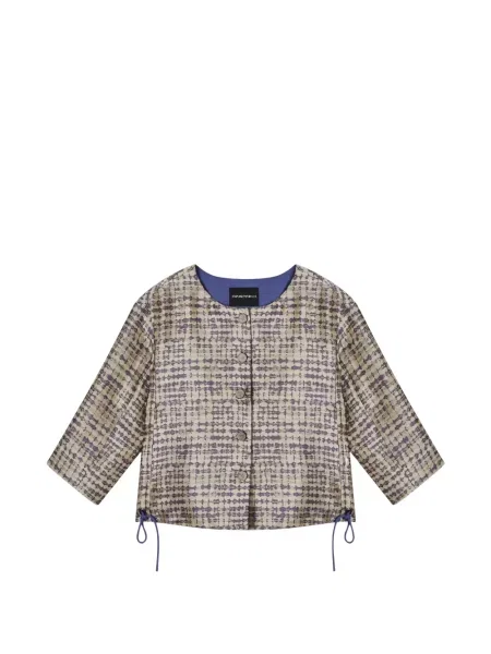 Geacă Emporio Armani cu imprimeu geometric din jacard