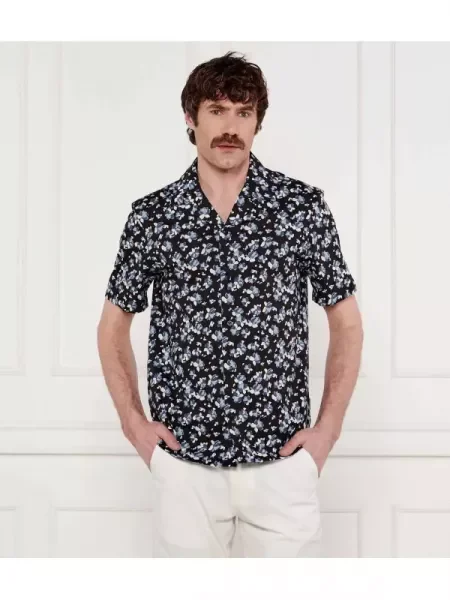 Michael Kors Cămașă FLORAL | Relaxed fit negru