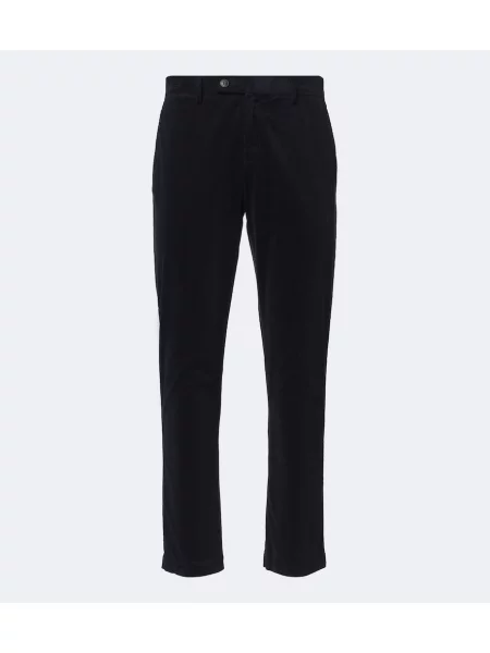 Pantaloni Sunspel de catifea cord albastru