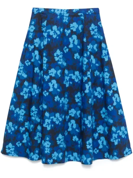 Fustă midi Ulla Johnson până la genunchi albastru