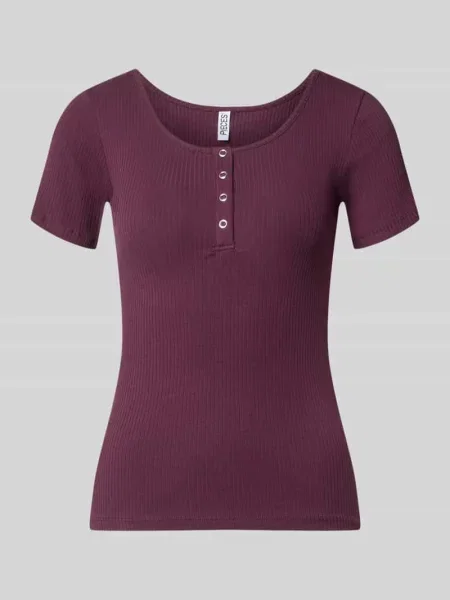 T-shirt o kroju slim fit z mieszanki bawełny model ‘KITTE’ Pieces