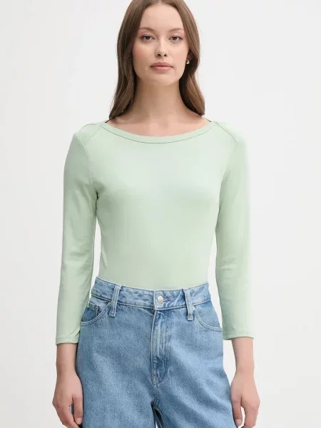 Блуза с дълги ръкави United Colors of Benetton розово зелено
