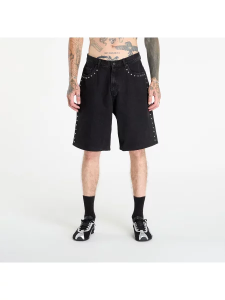 Szorty Pleasures z ćwiekami czarne