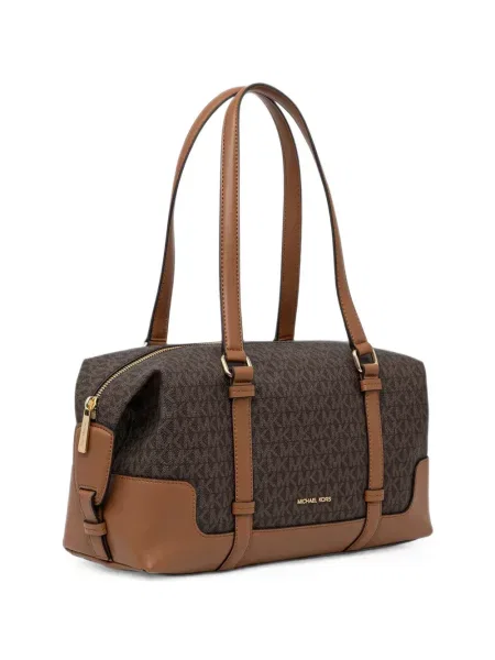 Geantă Michael Michael Kors din piele cu autograf maro