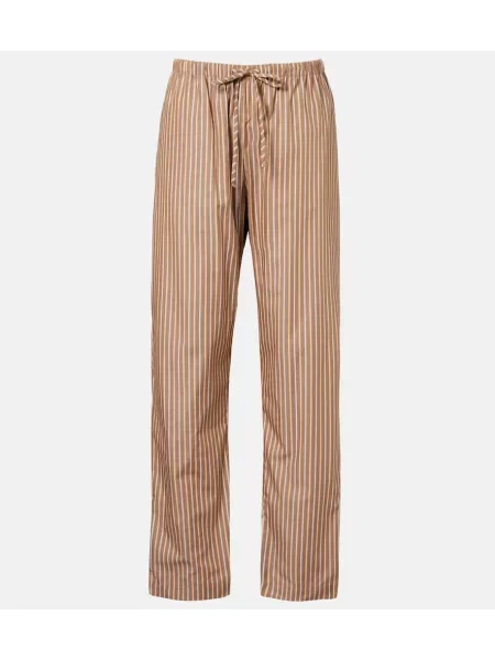 Pantaloni Leset din țesătură twill alb