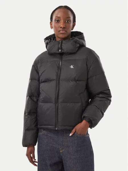 Vatovaná bunda Calvin Klein Jeans černá