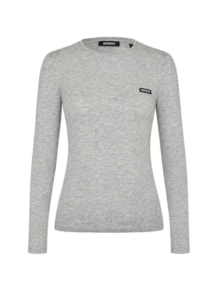 Lung tricou Rotate Birger Christensen cu autograf gri