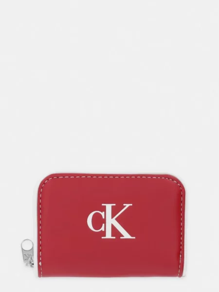 Calvin Klein RFID peňaženka dámska z imitácie kože červená