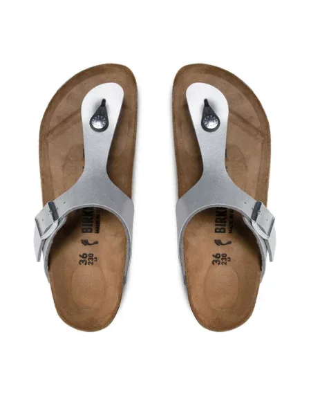Birkenstock Japonki Gizeh Bs Srebrny