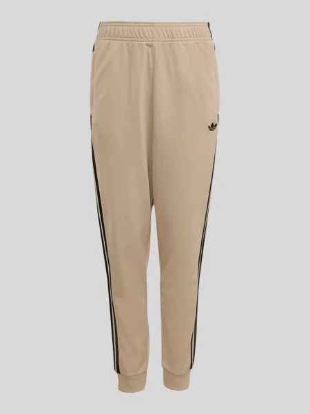 Spodnie dresowe krój regular fit z koniczyną Trefoil Adidas Originals beżowe