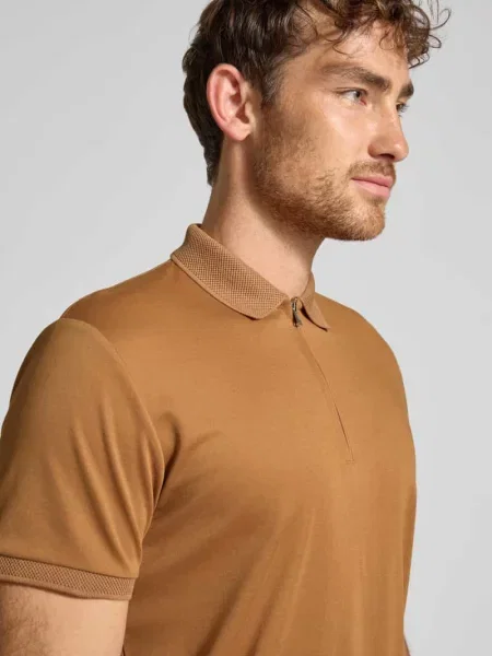 Koszulka polo o kroju regular fit z mieszanki bawełny model ‘FAVE’ Selected Homme