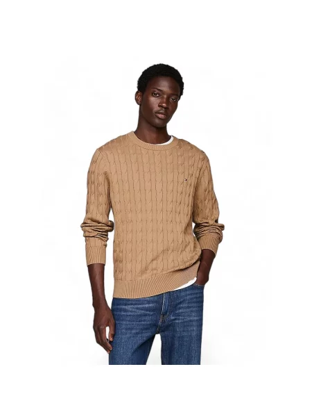 Tommy Hilfiger Sweter Beżowy brązowy
