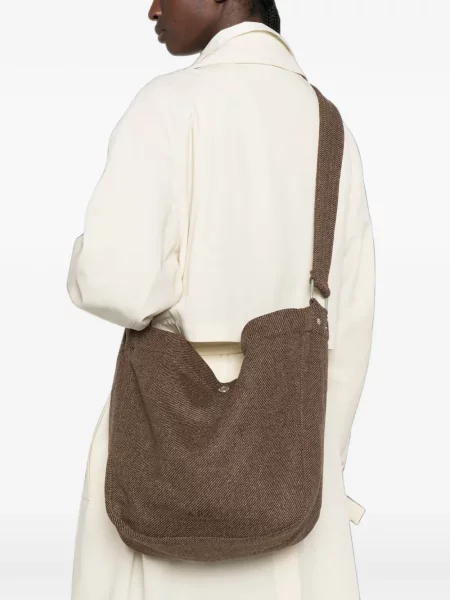 Geantă A.p.c. din țesătură twill maro