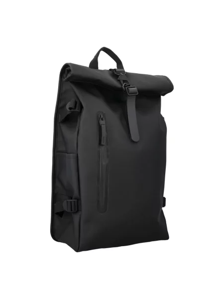 Rains Rolltop Rucksack Large W3 Black Unisex Plecaki i torby Rains Size: One size czarny