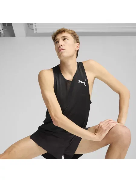 Koszulka do biegania PUMA Raceday Ultraspun Singlet puma black czarna