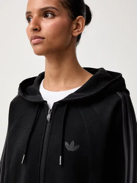 Суичър с качулка Adidas Originals с качулка черно
