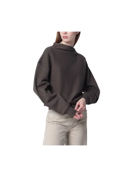 Bluza 6397 drapowana brązowa