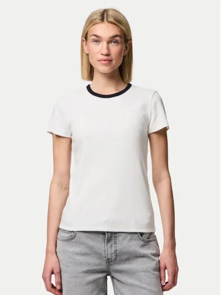 Pieces Tricou May alb