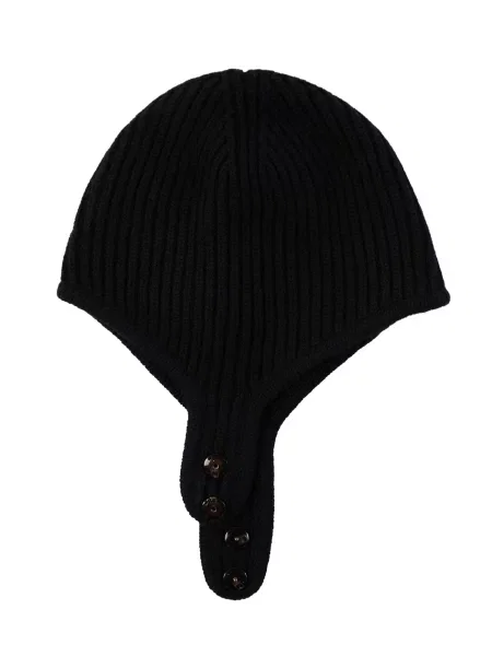 GOBI Cashmere Căciulă Knitted Aviator Cap' negru