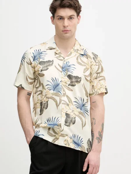 Lindbergh cămașă pentru bărbați cu bej